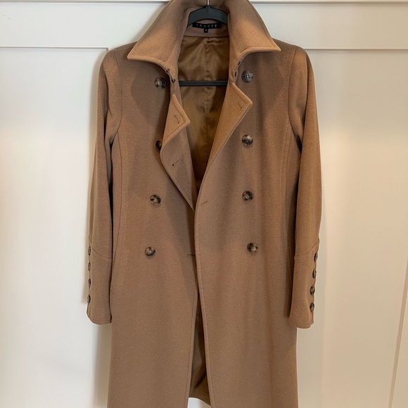 Theory Wool Cashmere Camel Coat - Picture 8 of 9